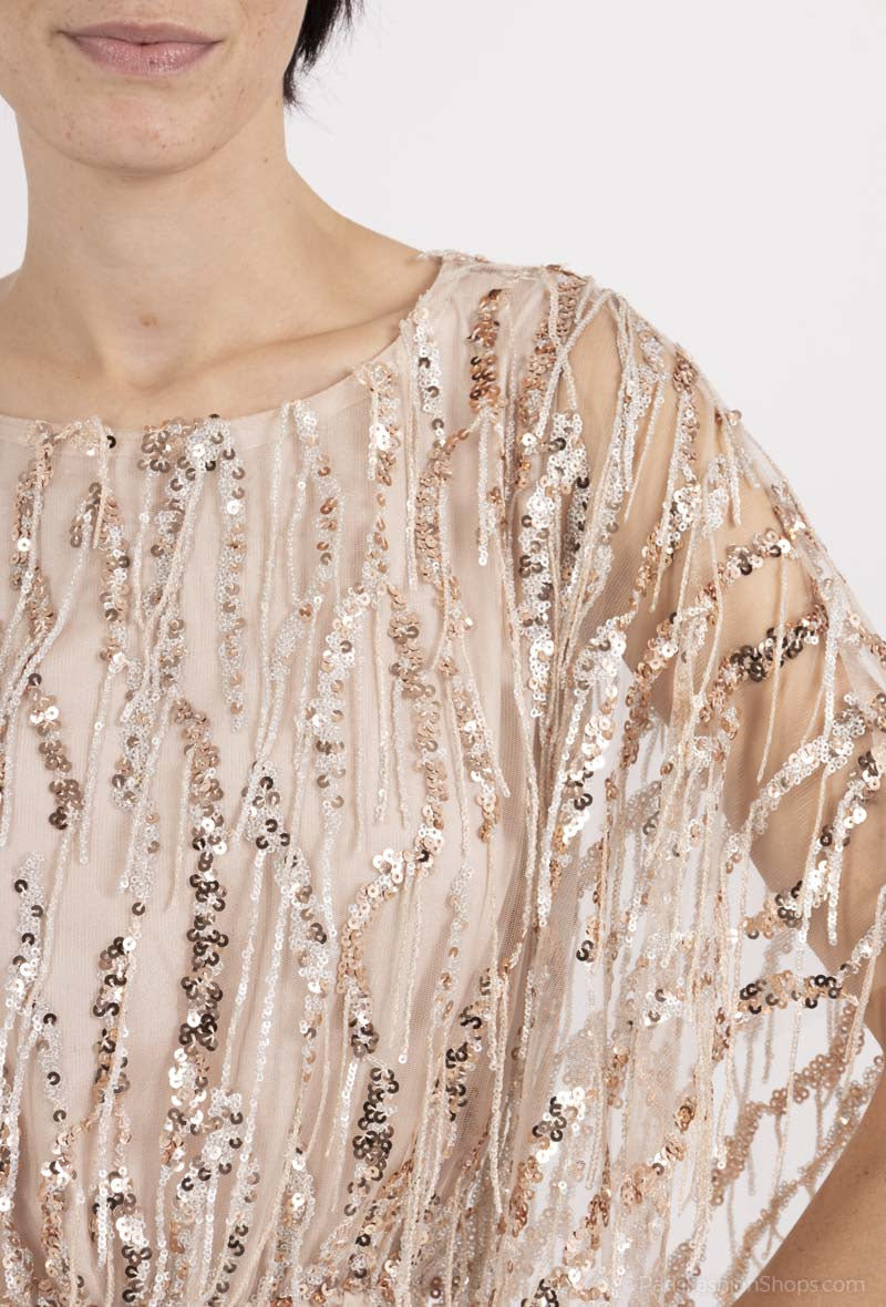 Erika gold drop sequin dress