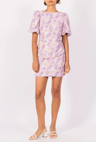 Fran sequin purple mini dress