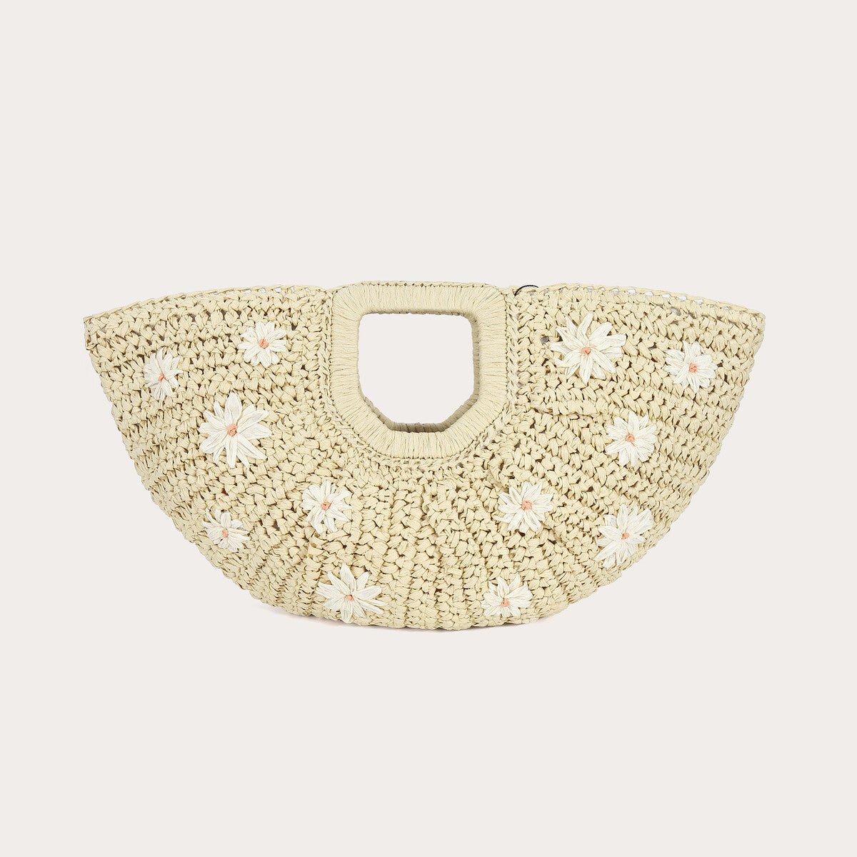 Daisy clutch rattan bag