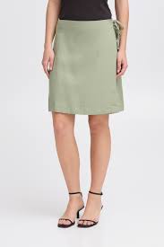 IHLINNO Linen Skirt - tea