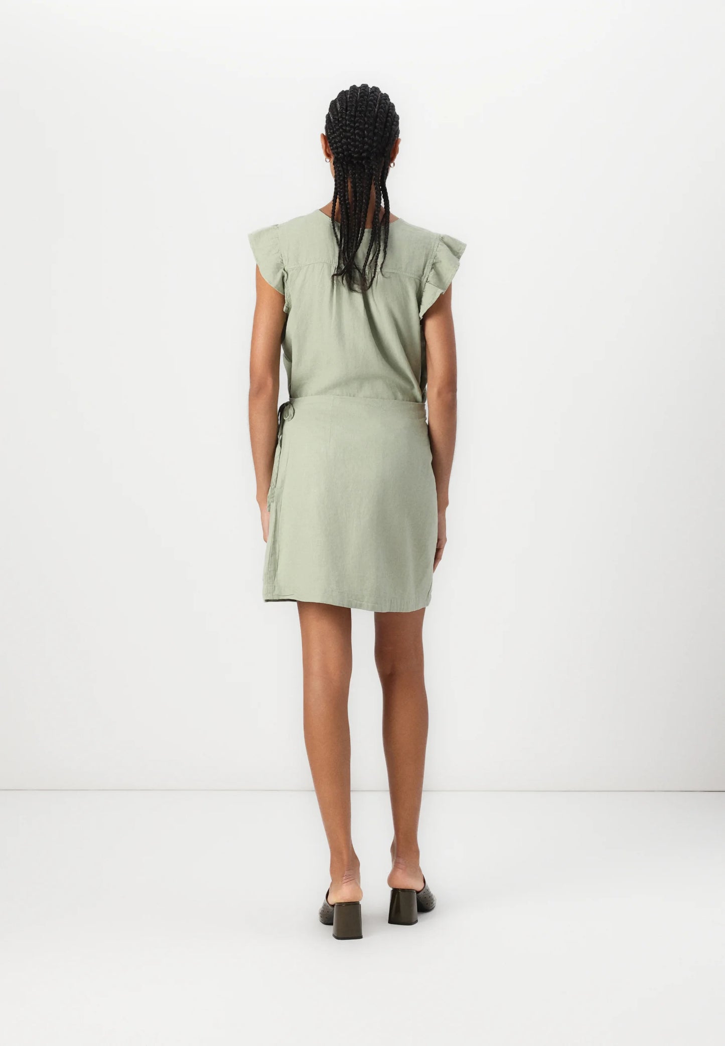 IHLINNO Linen Skirt - tea