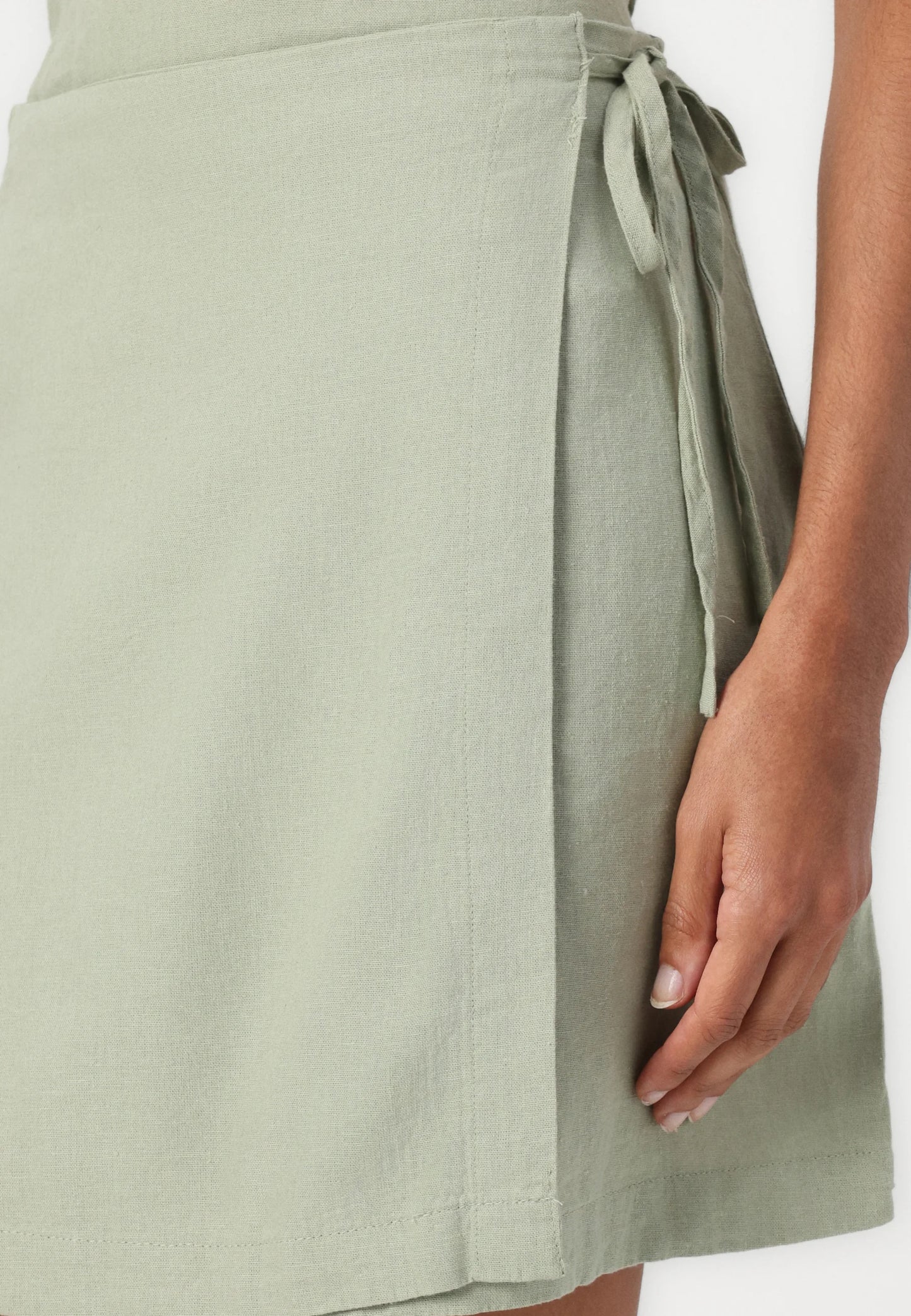 IHLINNO Linen Skirt - tea