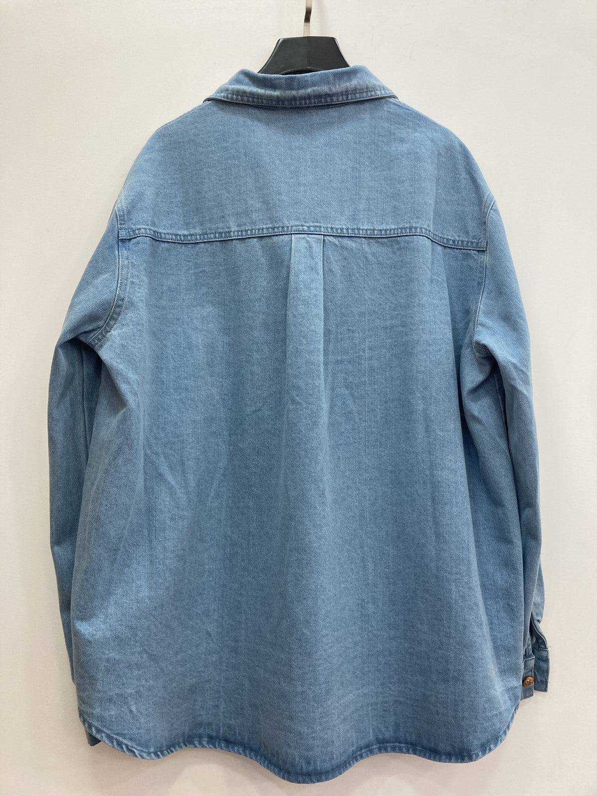 Katy denim overshirt with gold buttons