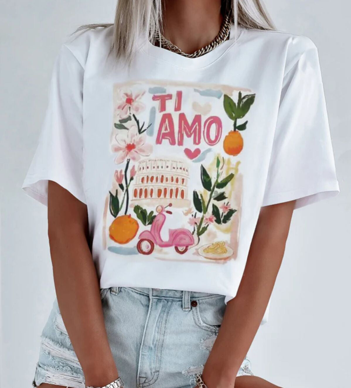 TI AMO cotton white tshirt