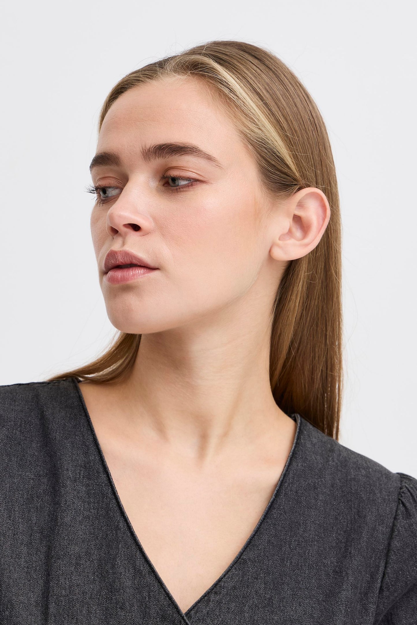Ichi Denim Washed black dress