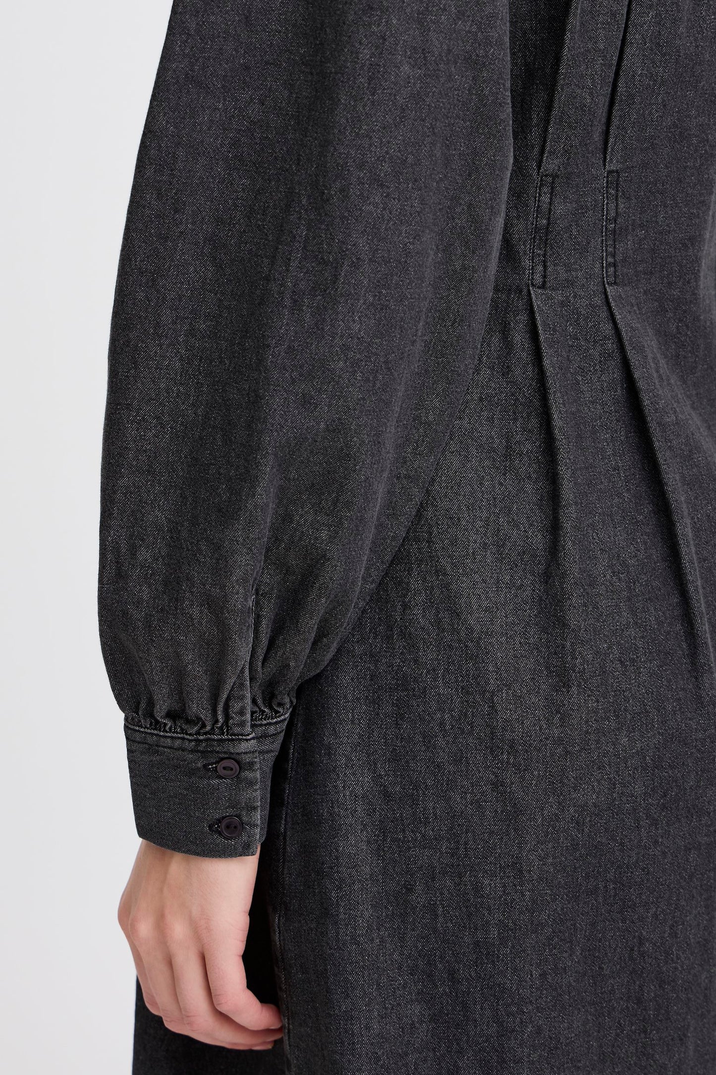 Ichi Denim Washed black dress