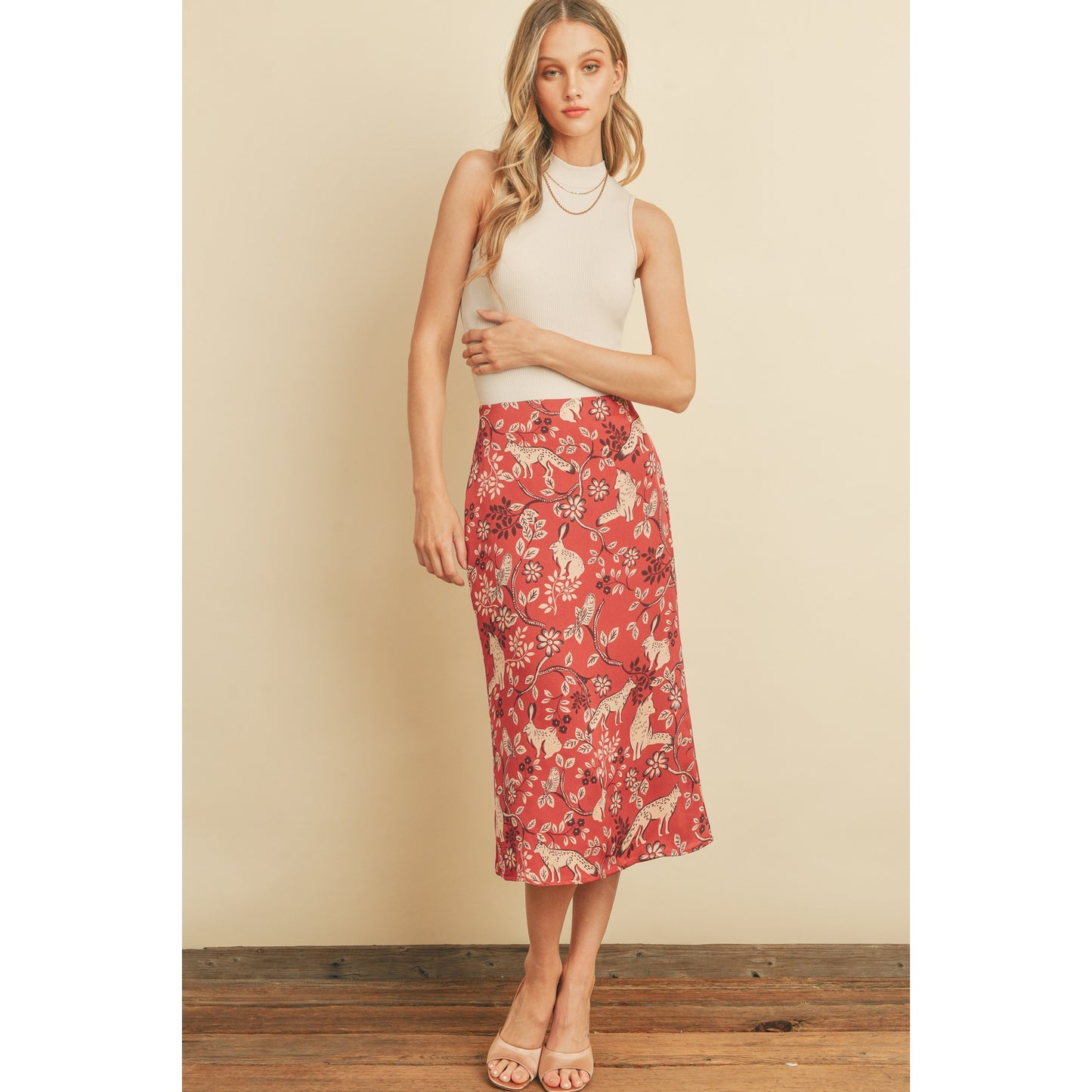Just A Little Wild Midi Pencil Skirt