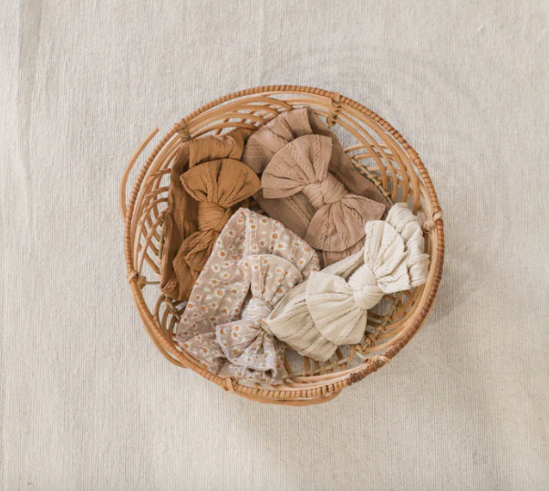 Neutral Bow Collection Cable Knit Hairbands