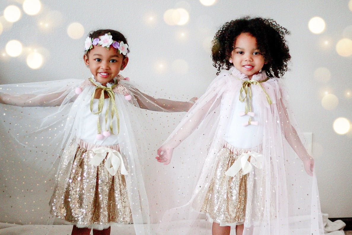 Cherry Blossom Sparkle Dress up Cape