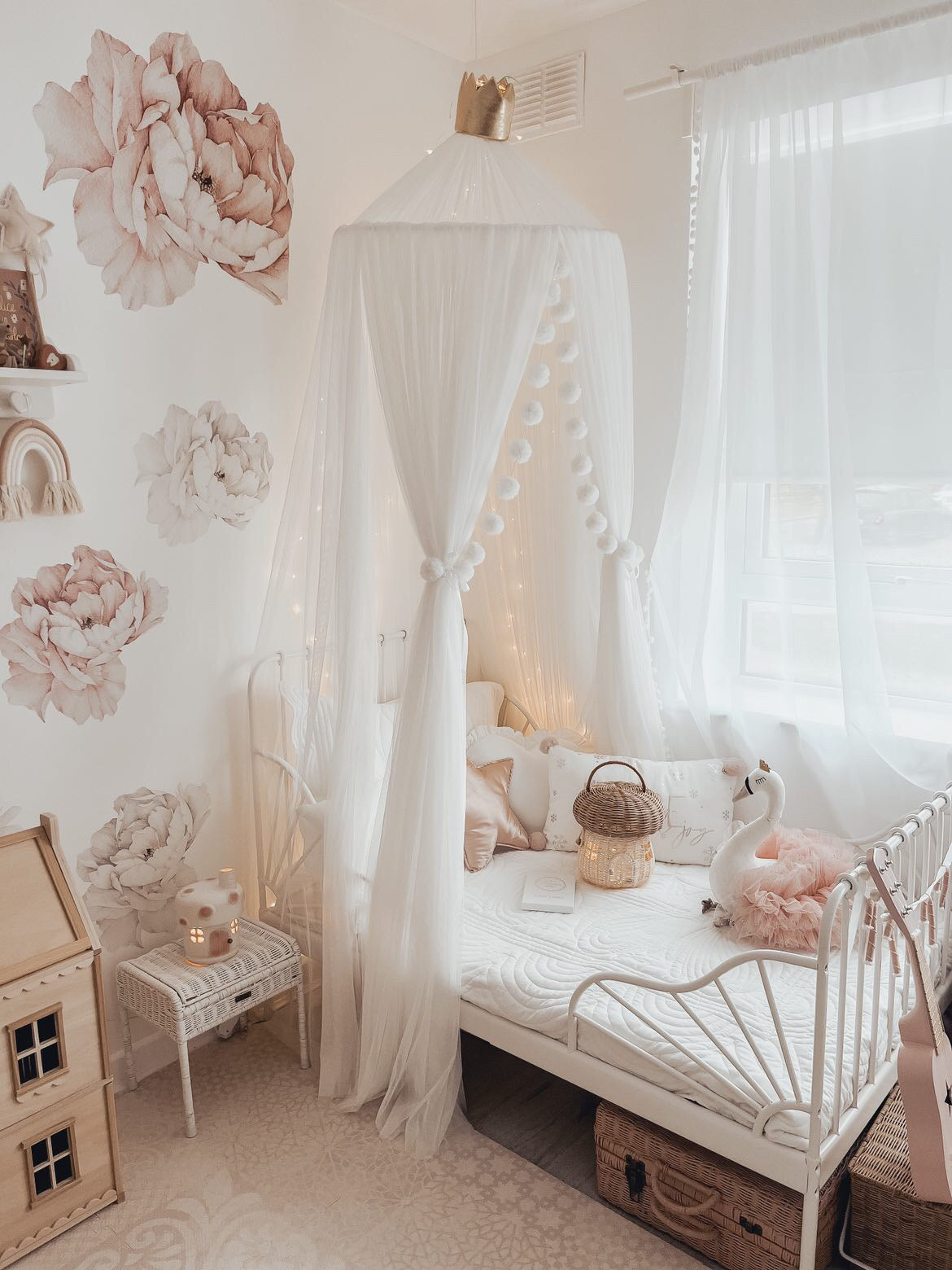 Mushroom Rattan Fairy House Basket