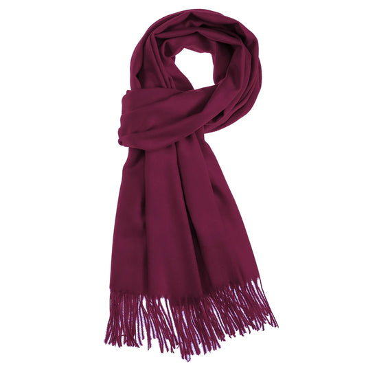 Burgundy large cashmere scarf