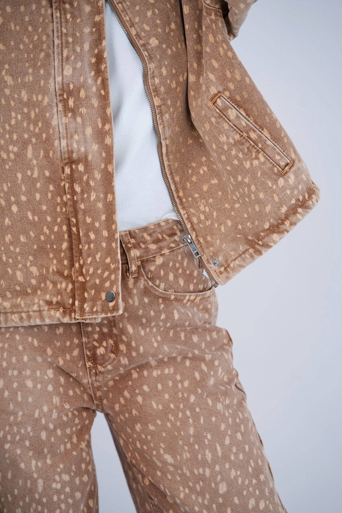 Bambi denim funnel neck jacket