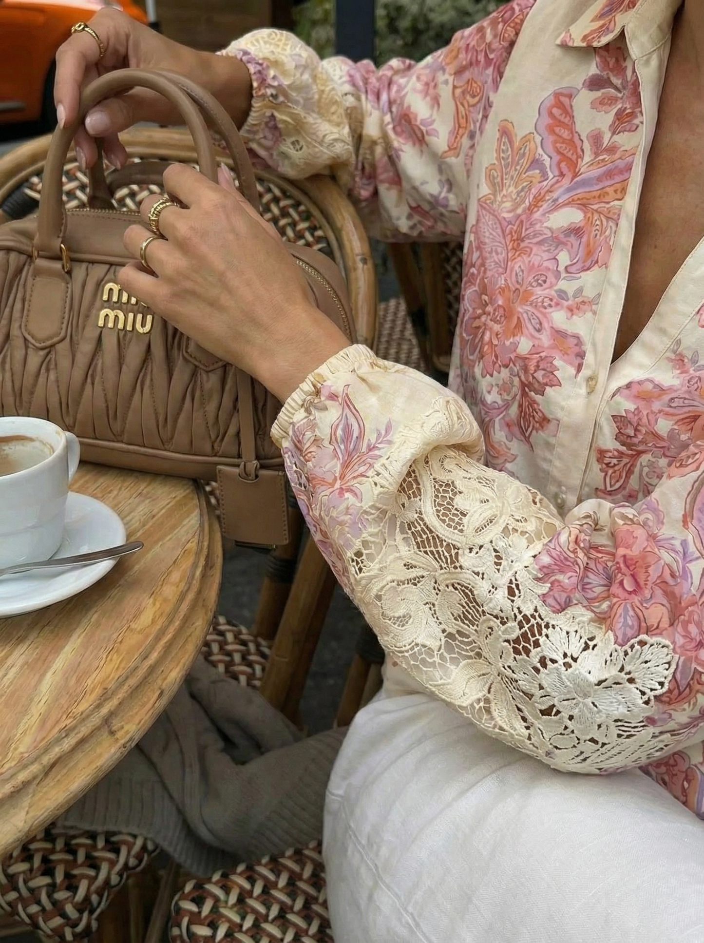 Sophia pink floral embroidered blouse