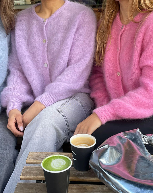 Harriet lilac alpaca cardigan