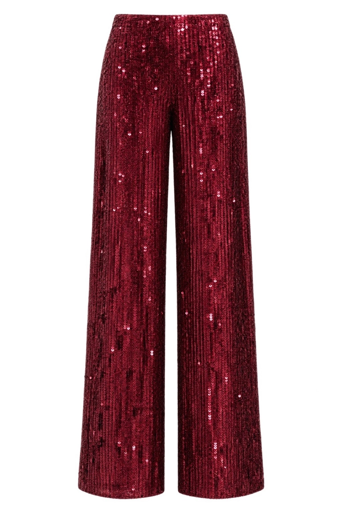 Penny sequin burgundy red trousers