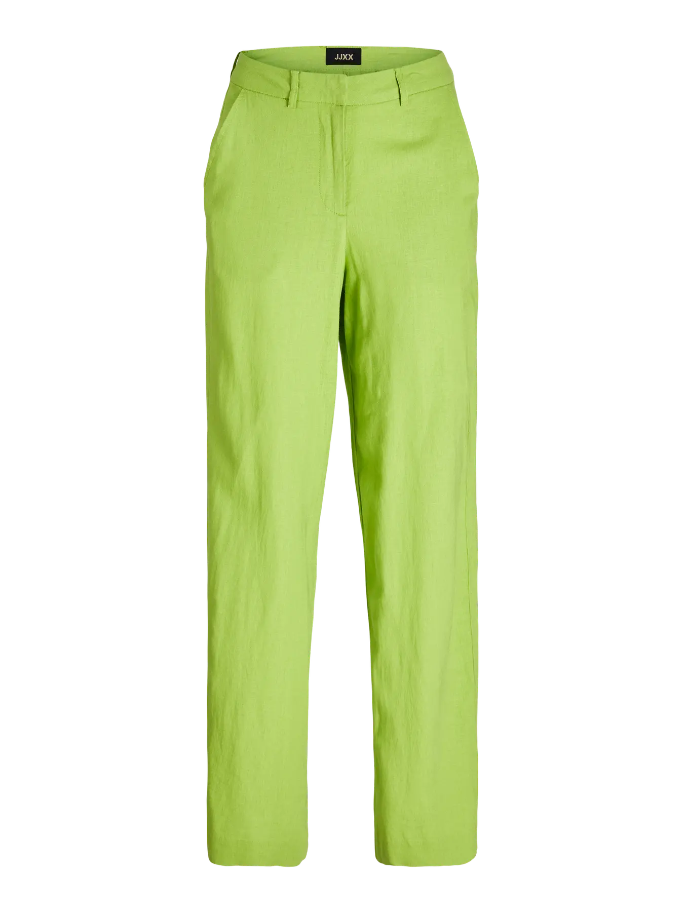 Parrot lime green linen trousers