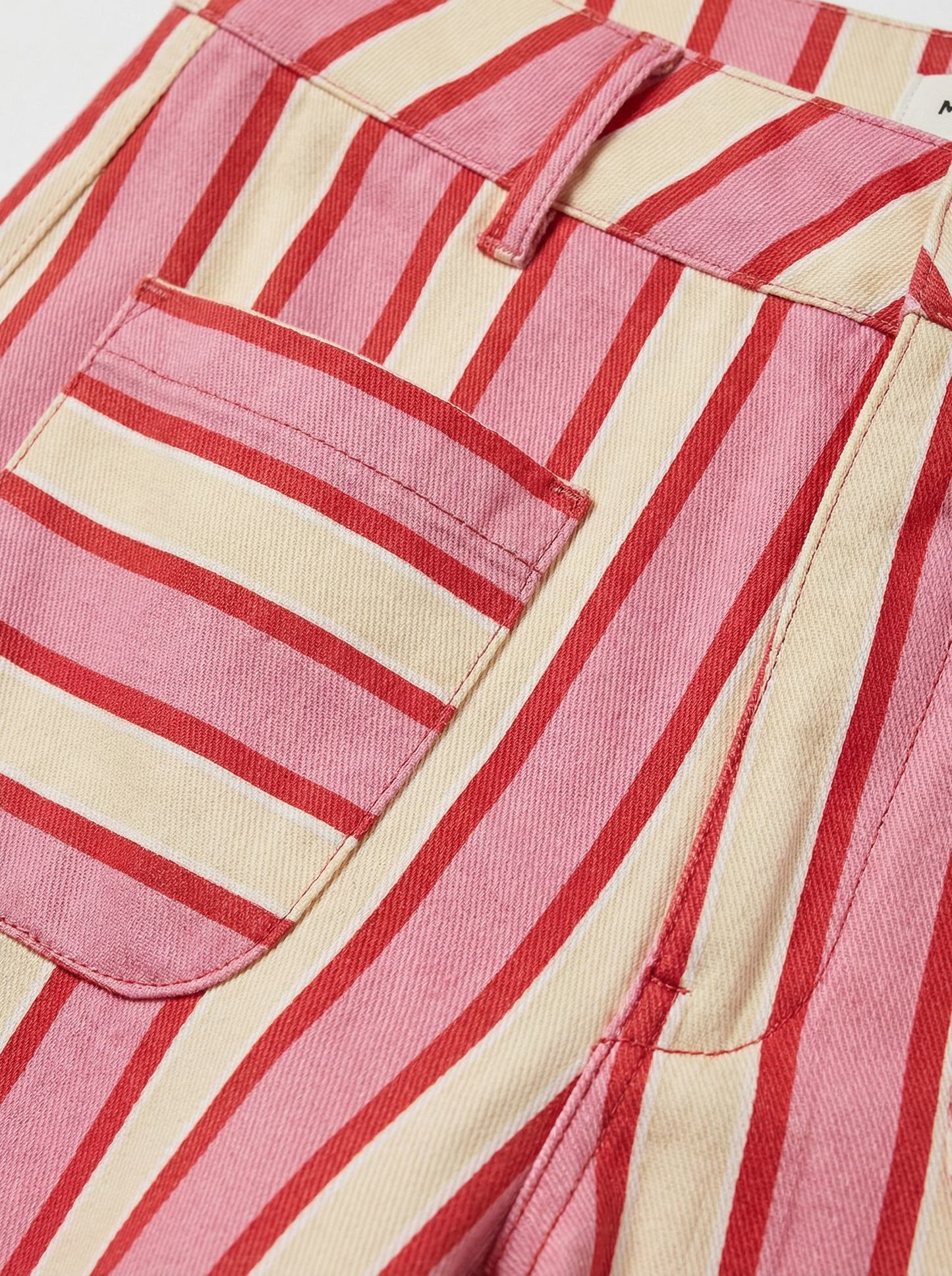 Chloe pink & yellow striped Cotton pants