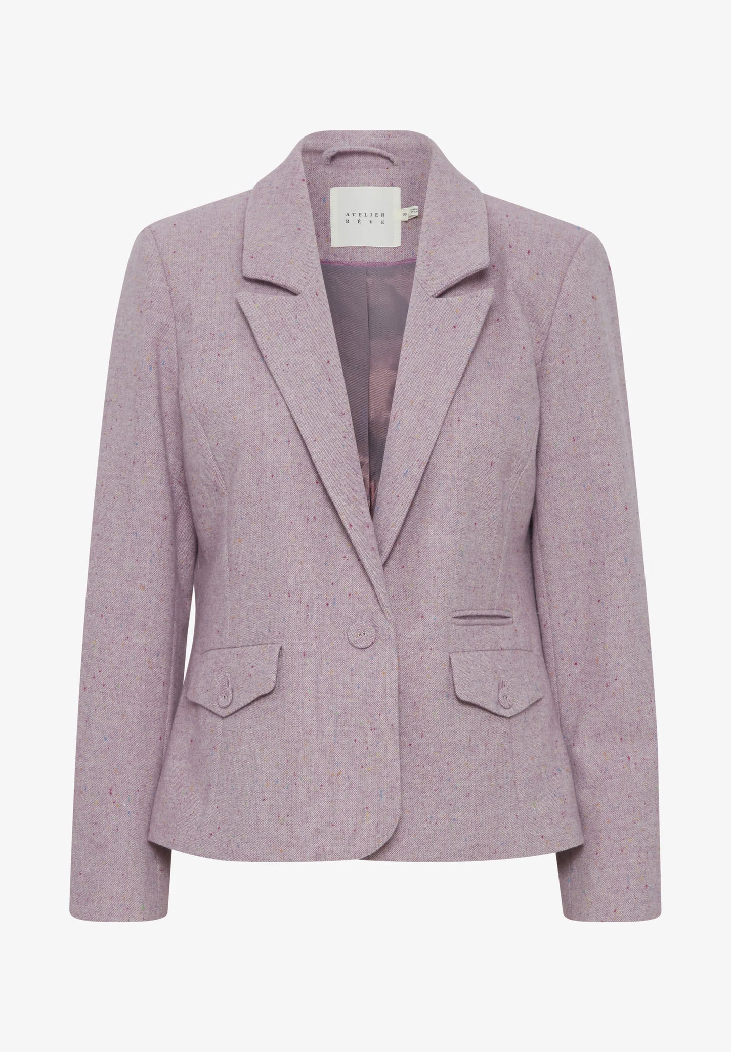 IRZOEY pink wool blazer