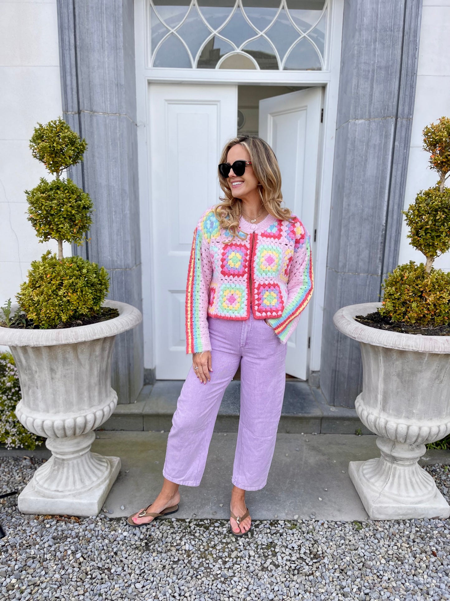 Odette lilac purple balloon barrel Jeans