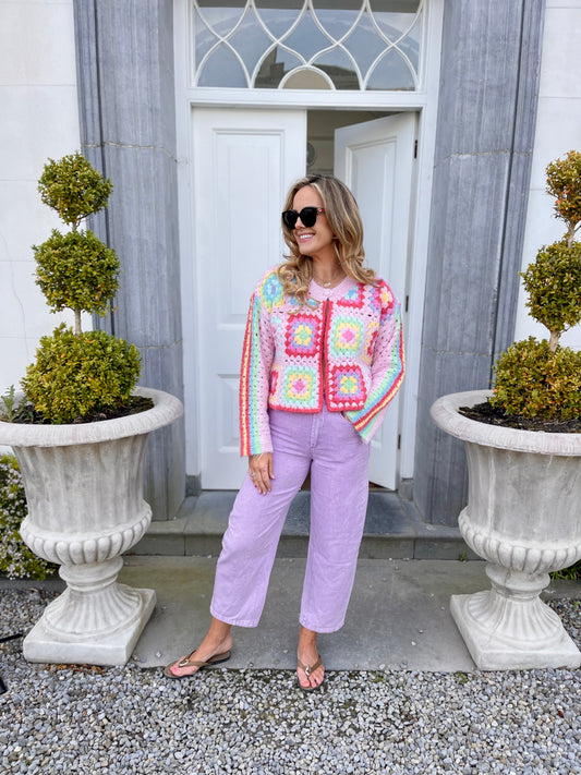 Odette lilac purple balloon barrel Jeans