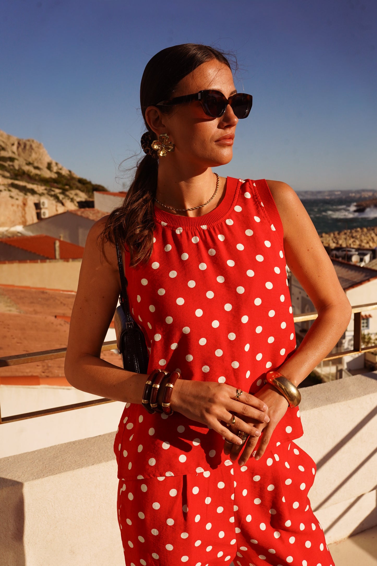 June red polka dot top