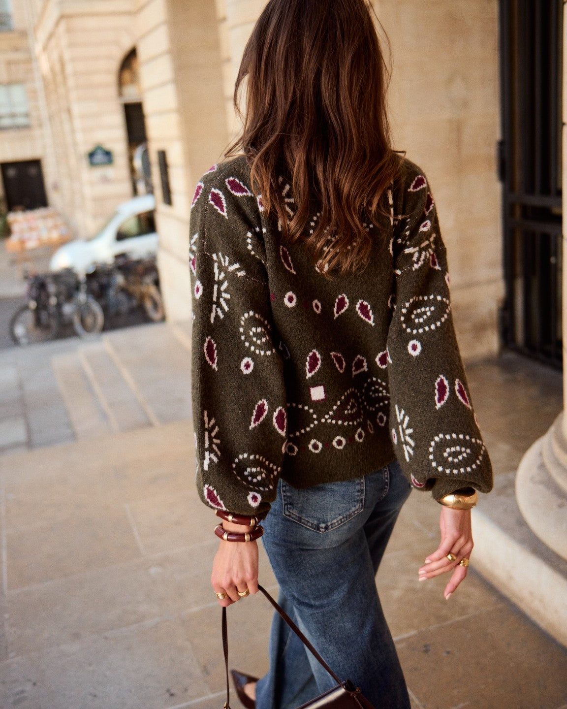 Gráinne khaki jumper with scarf