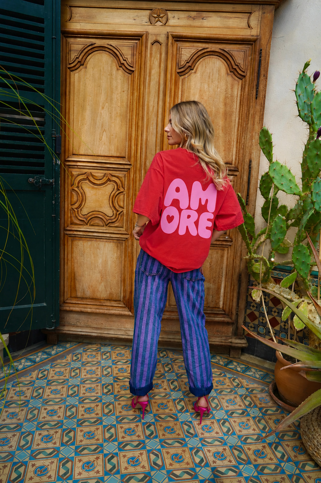 Amore red & pink tshirt