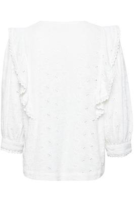 White anglaise broderie cotton blouse