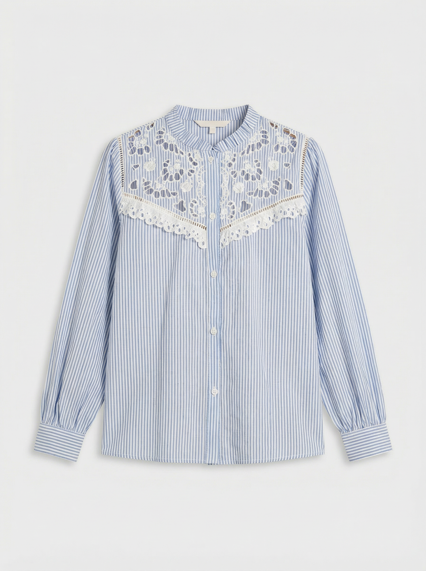 Christine blue stripe blouse