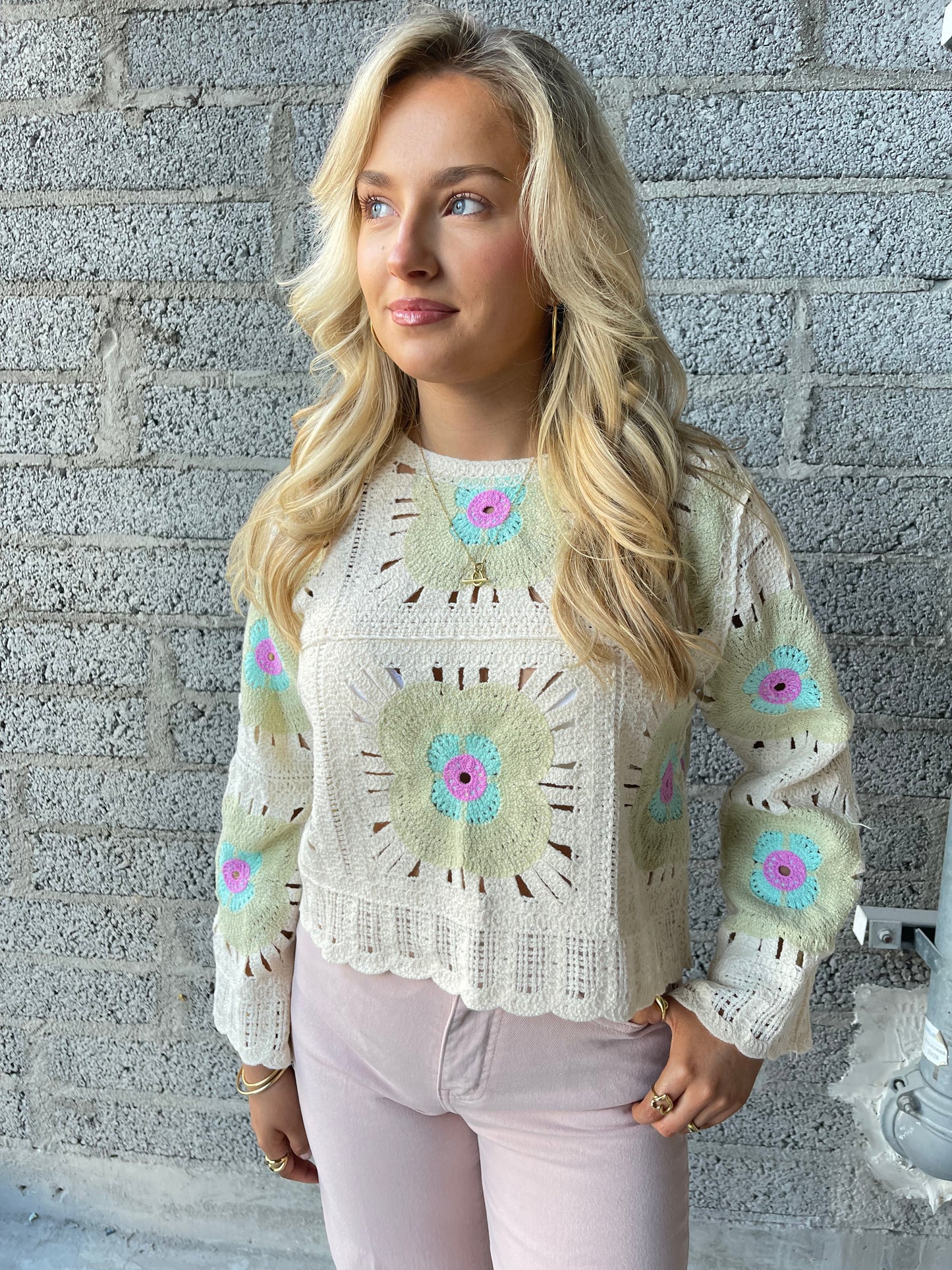 Molly pastel crochet jumper