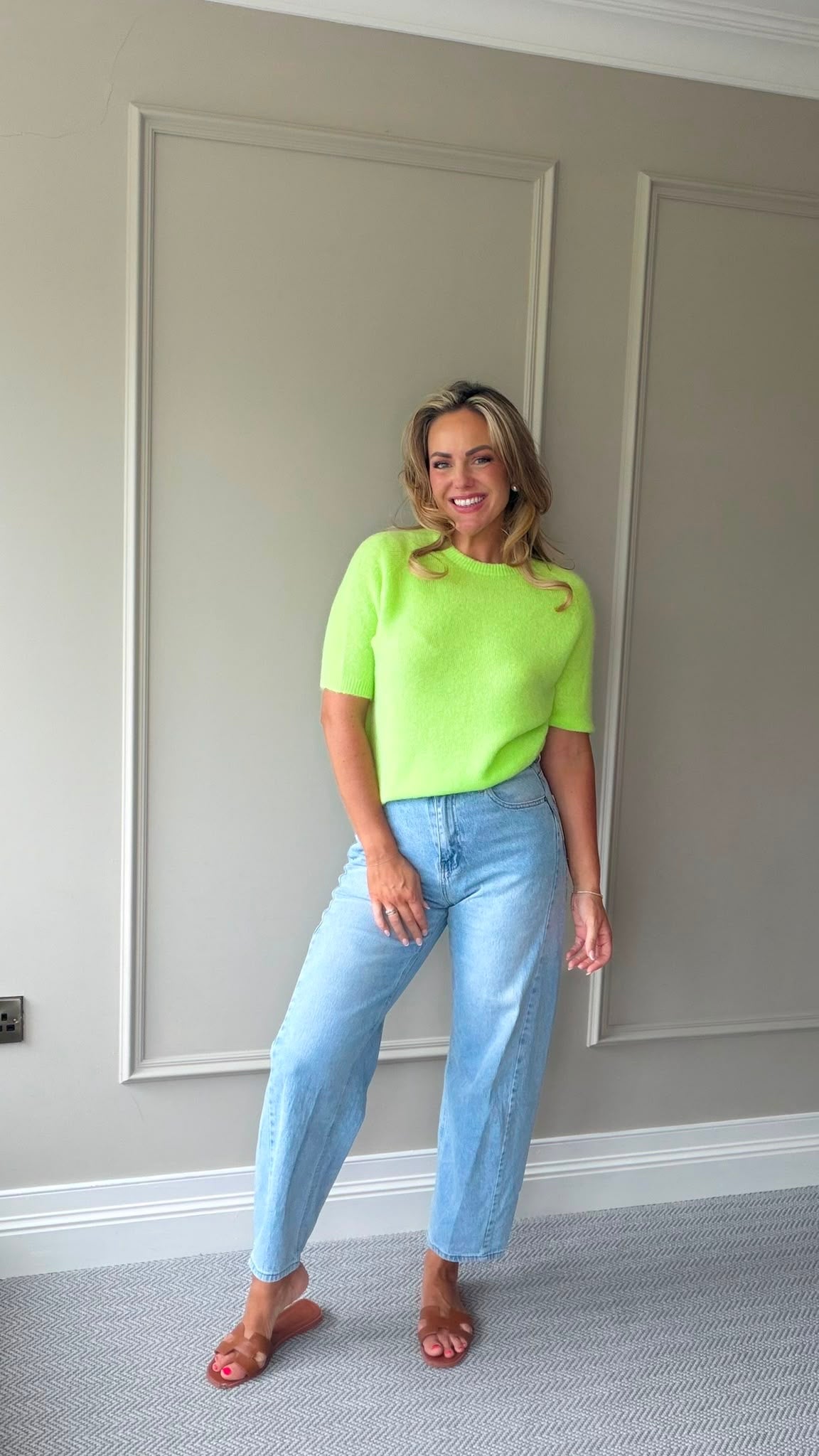 Preorder Willow alpaca lime green jumper