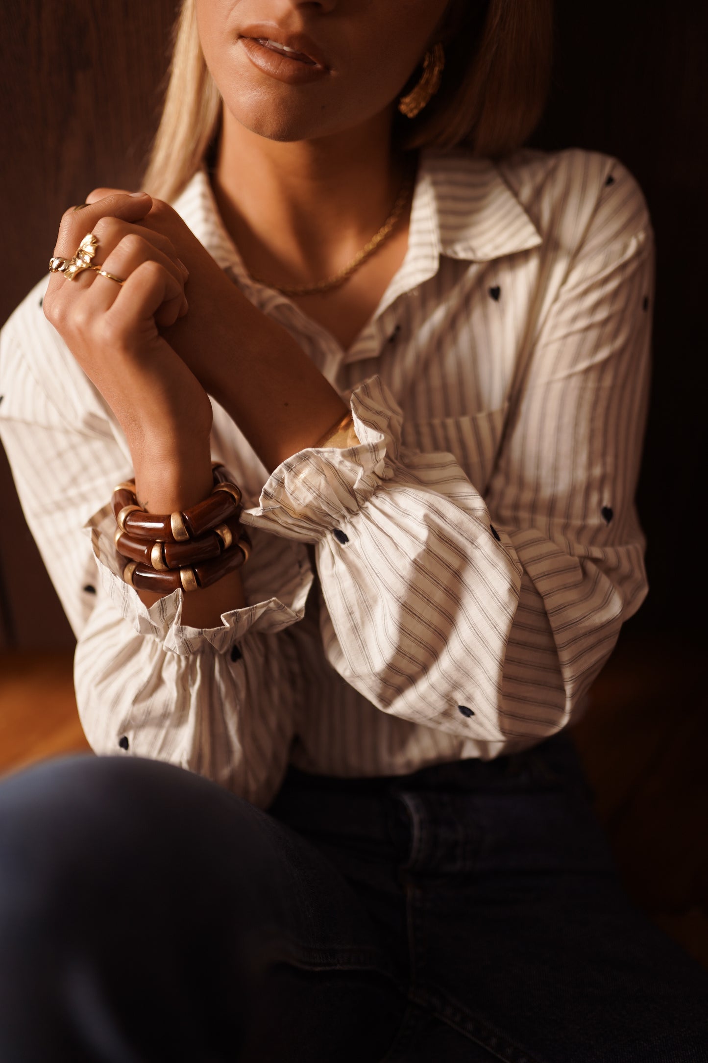 Tara striped heart shirt