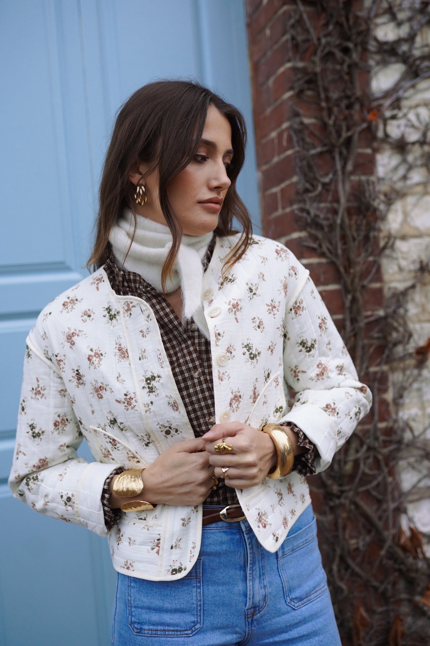 Charlotte quilted floral jacket