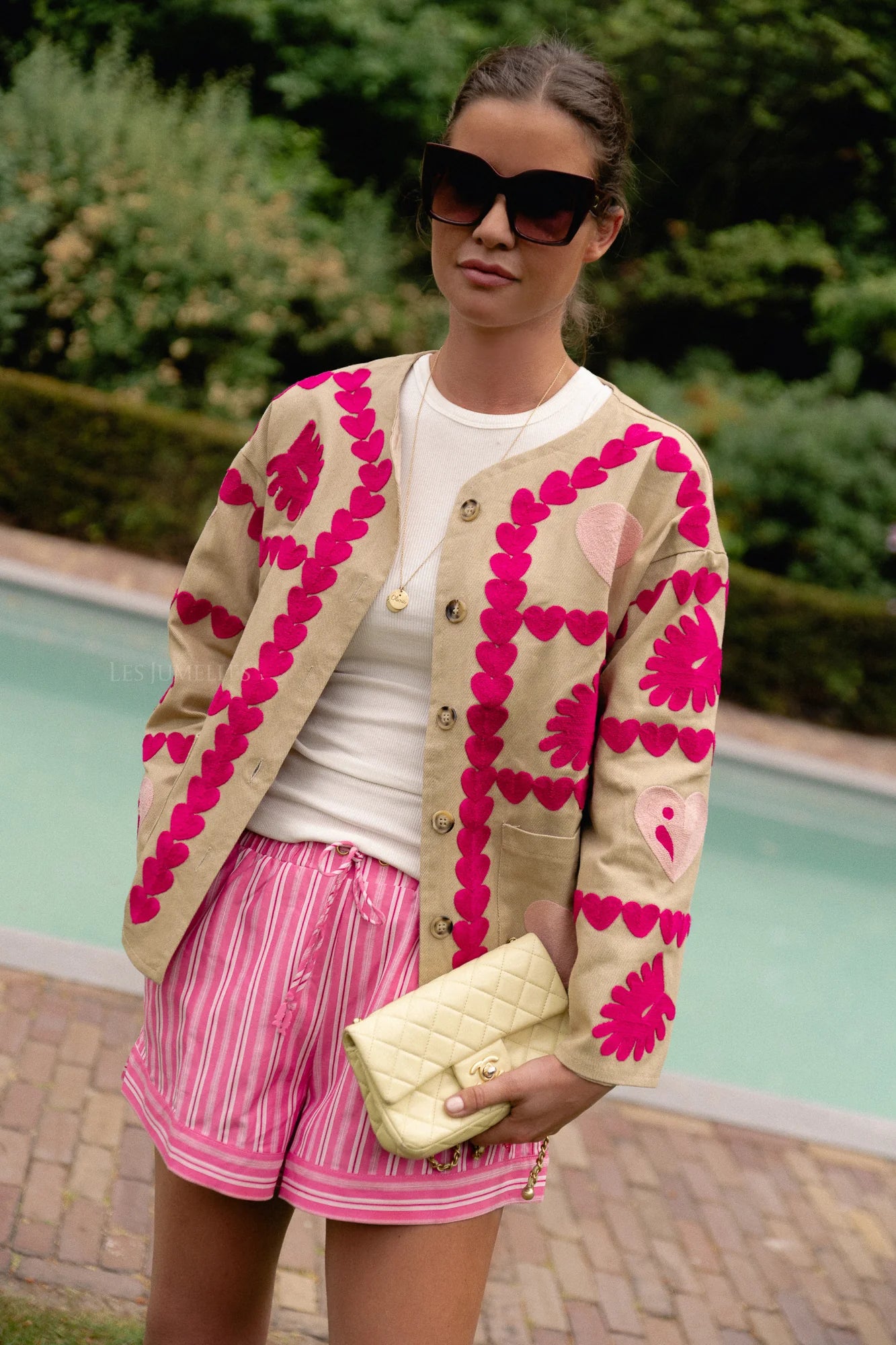 Edith embroidered pink jacket