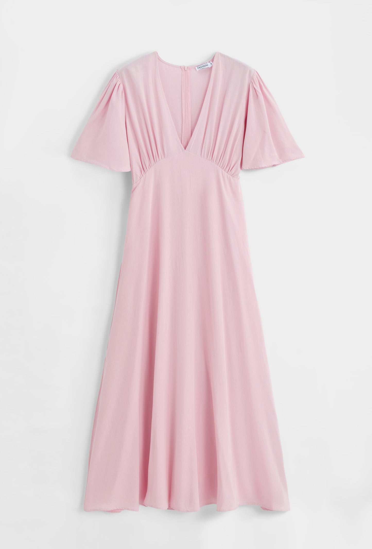 Ophelia blush pink v neck dress