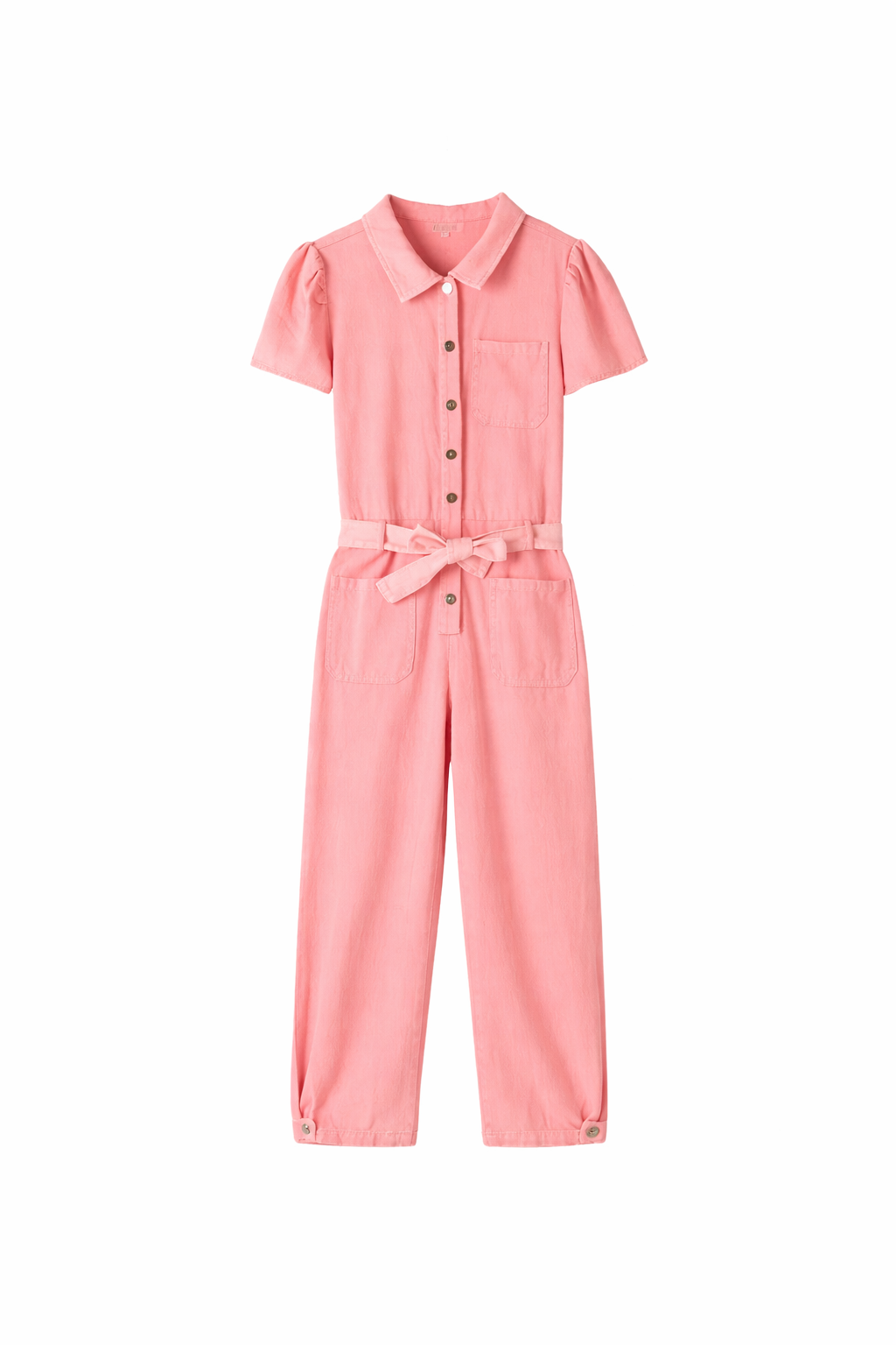 Preorder Bella candy pink denim jumpsuit
