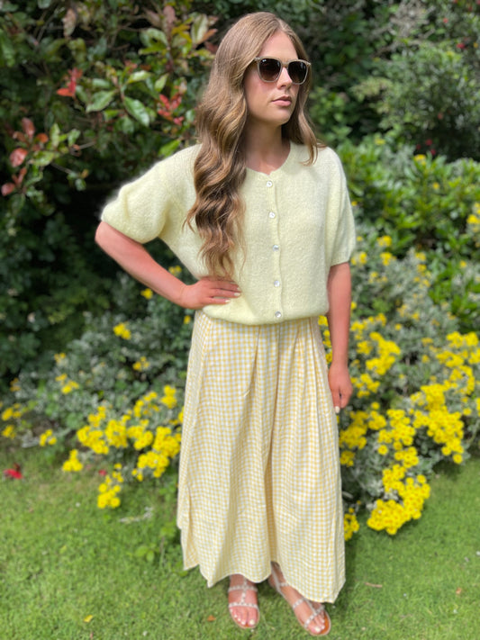 Elizabeth yellow gingham skirt