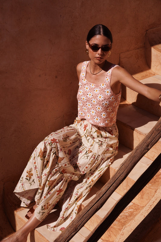 Ivy floral boho skirt