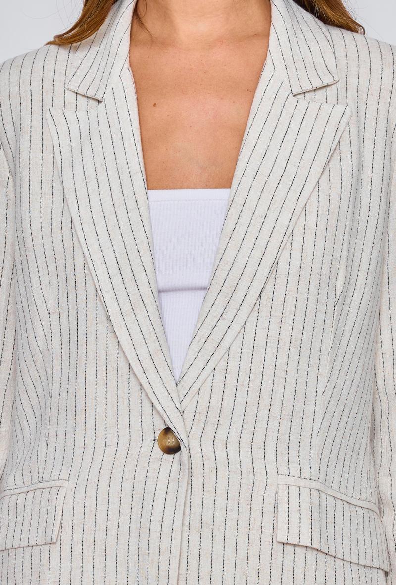 Linen striped blazer