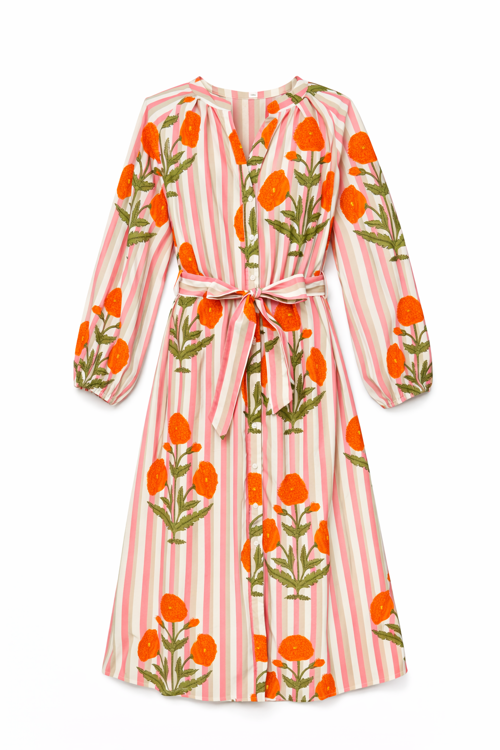 Molly floral stripe cotton dress