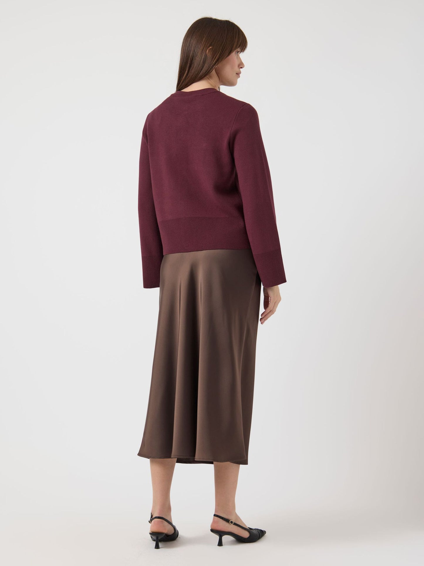 YASPIMI Burgundy CARDIGAN