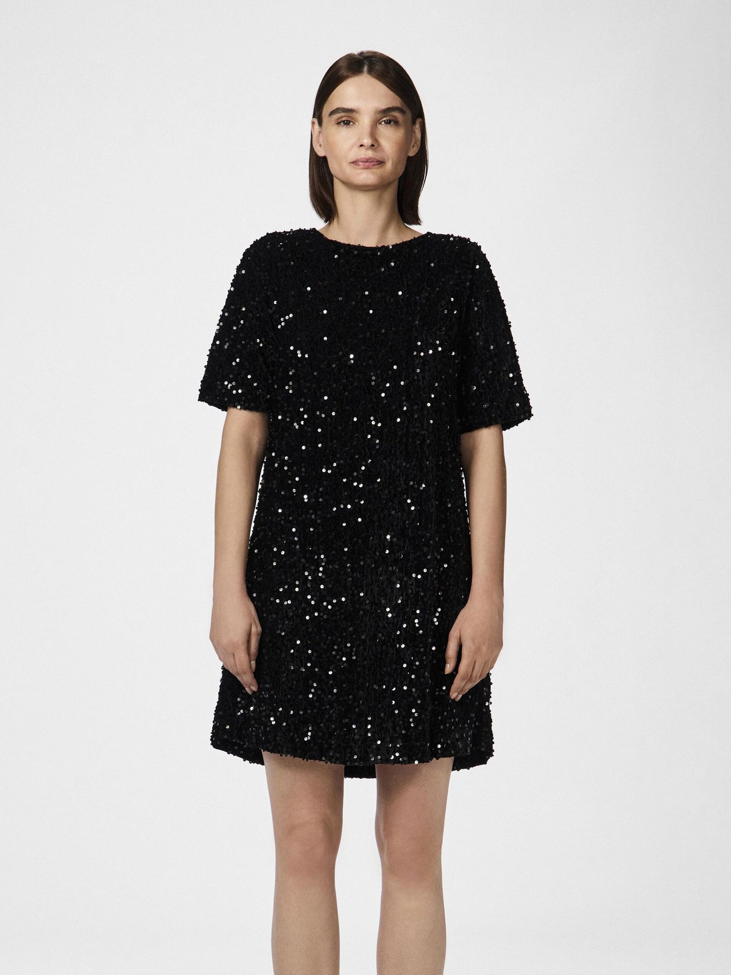 YASFUDSY mini sequin bow dress - Black