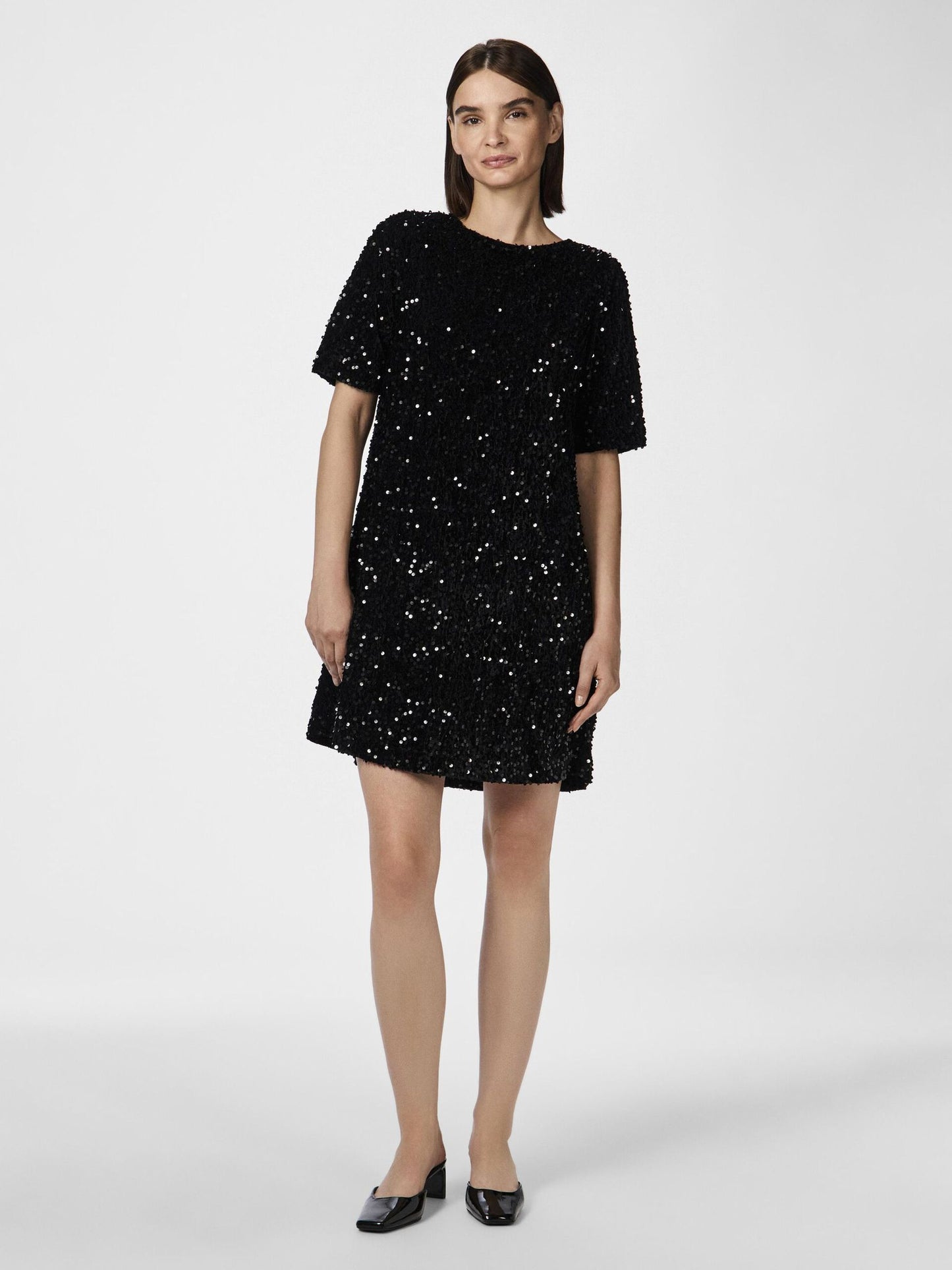 YASFUDSY mini sequin bow dress - Black