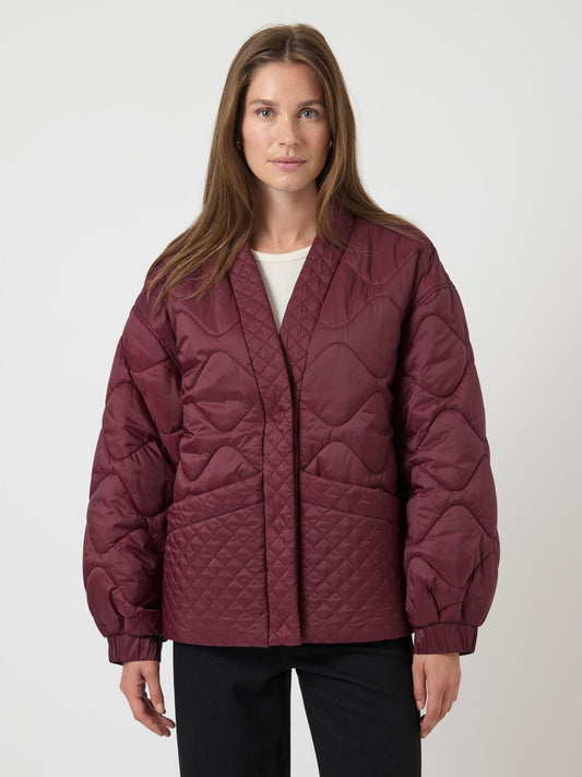 YASTUCCO PADDED QUILTED BURGUNDY JACKET