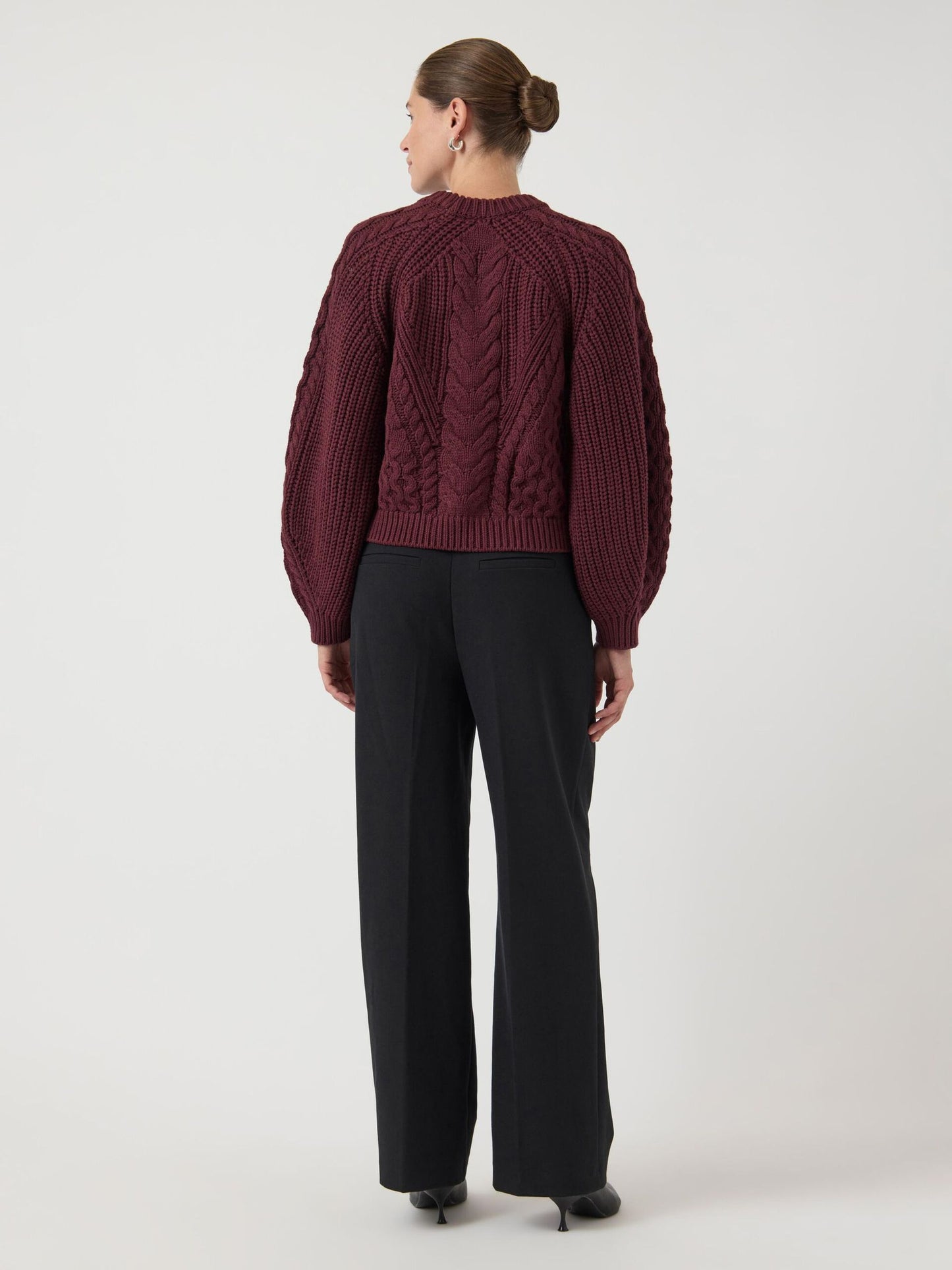 YASNANSA KNITTED Burgundy Jumper