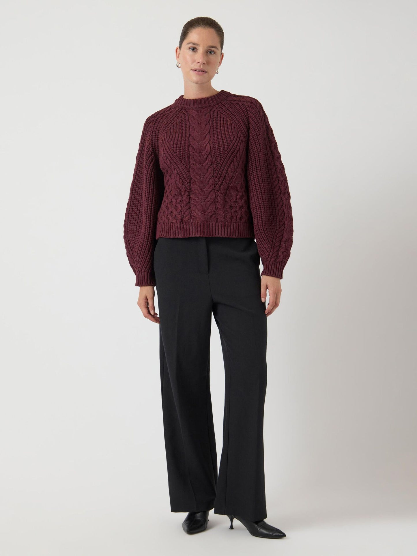 YASNANSA KNITTED Burgundy Jumper