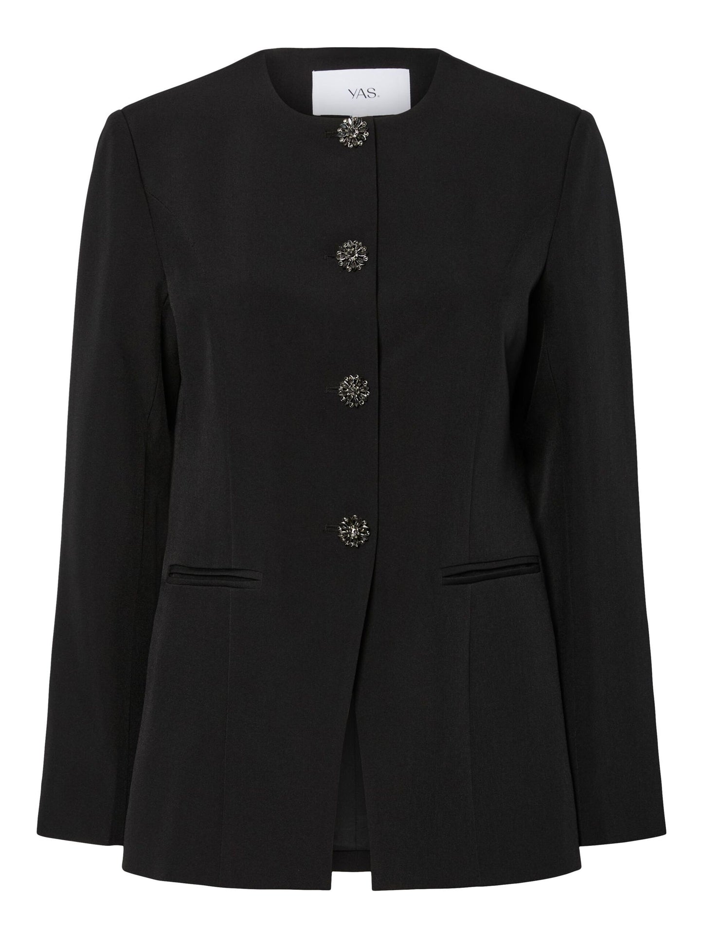 YASVETURA - Black diamond button blazer