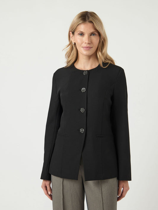 YASVETURA - Black diamond button blazer