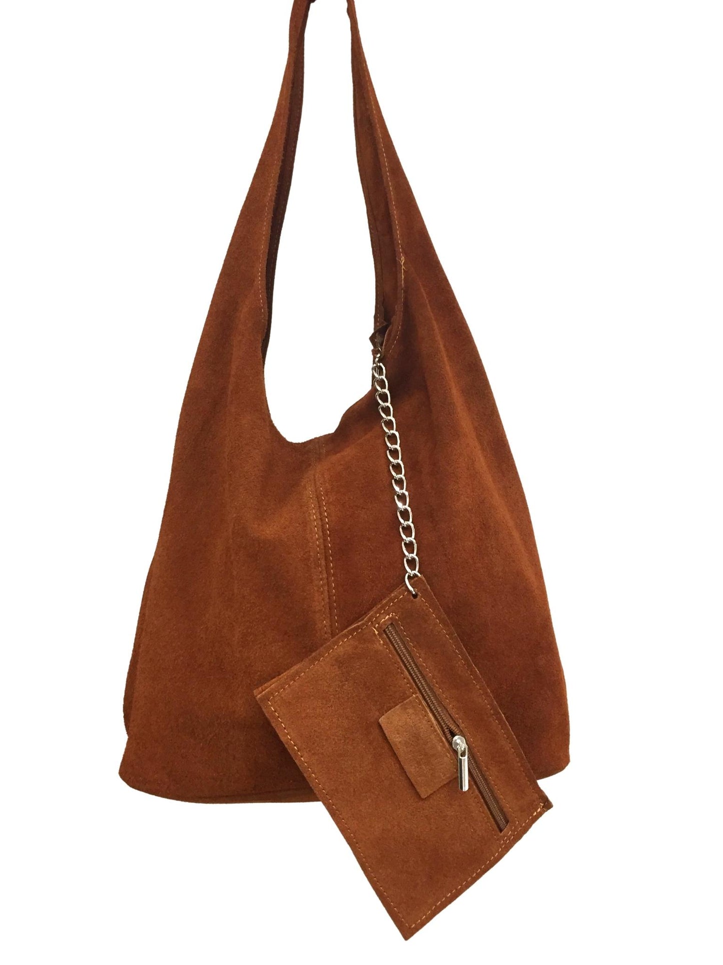 Large Real Suede Leather Tote Bag