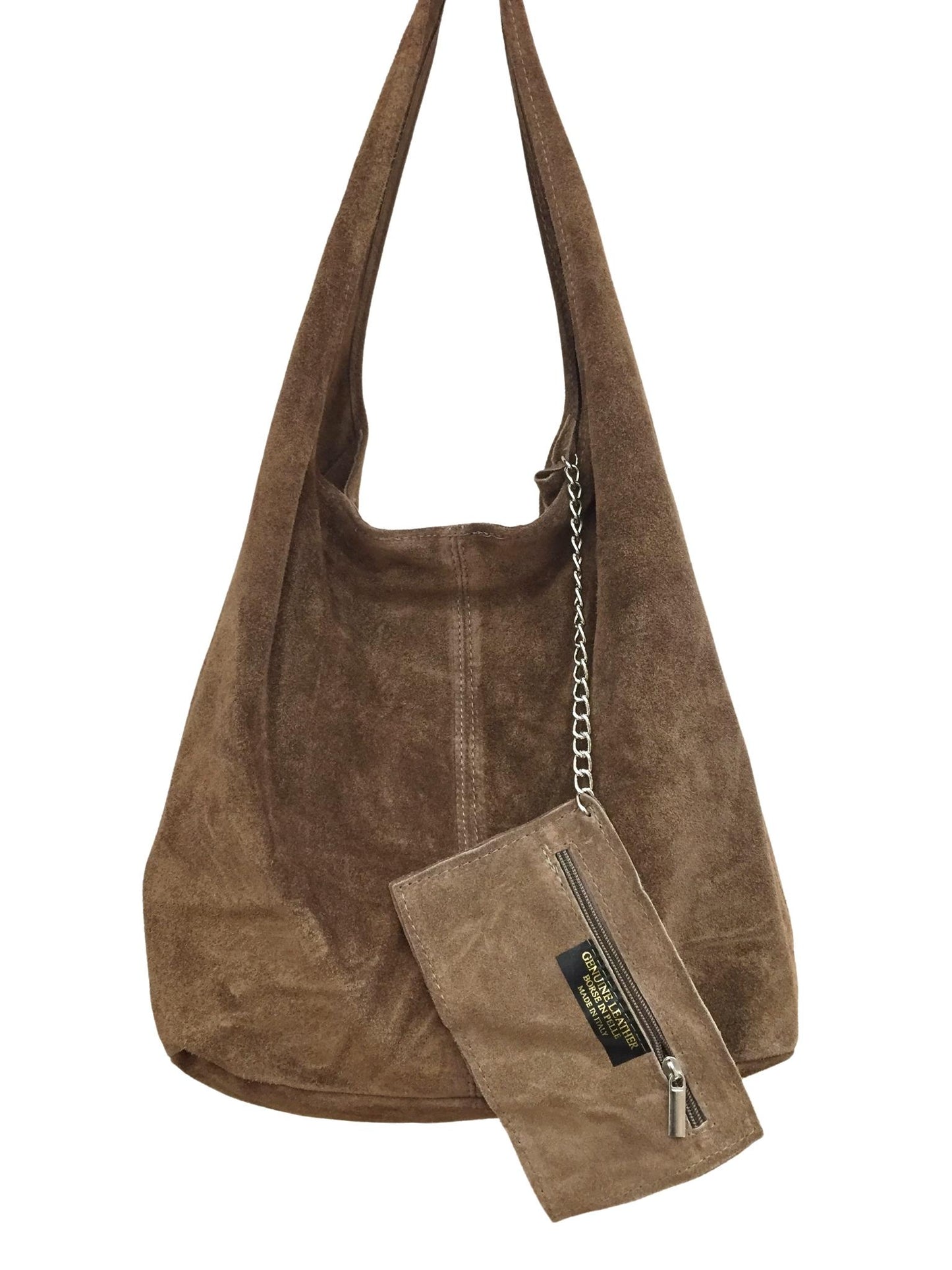 Large Real Suede Leather Tote Bag